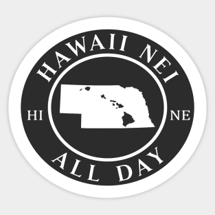 Roots Hawaii and Nebraska by Hawaii Nei All Day Sticker